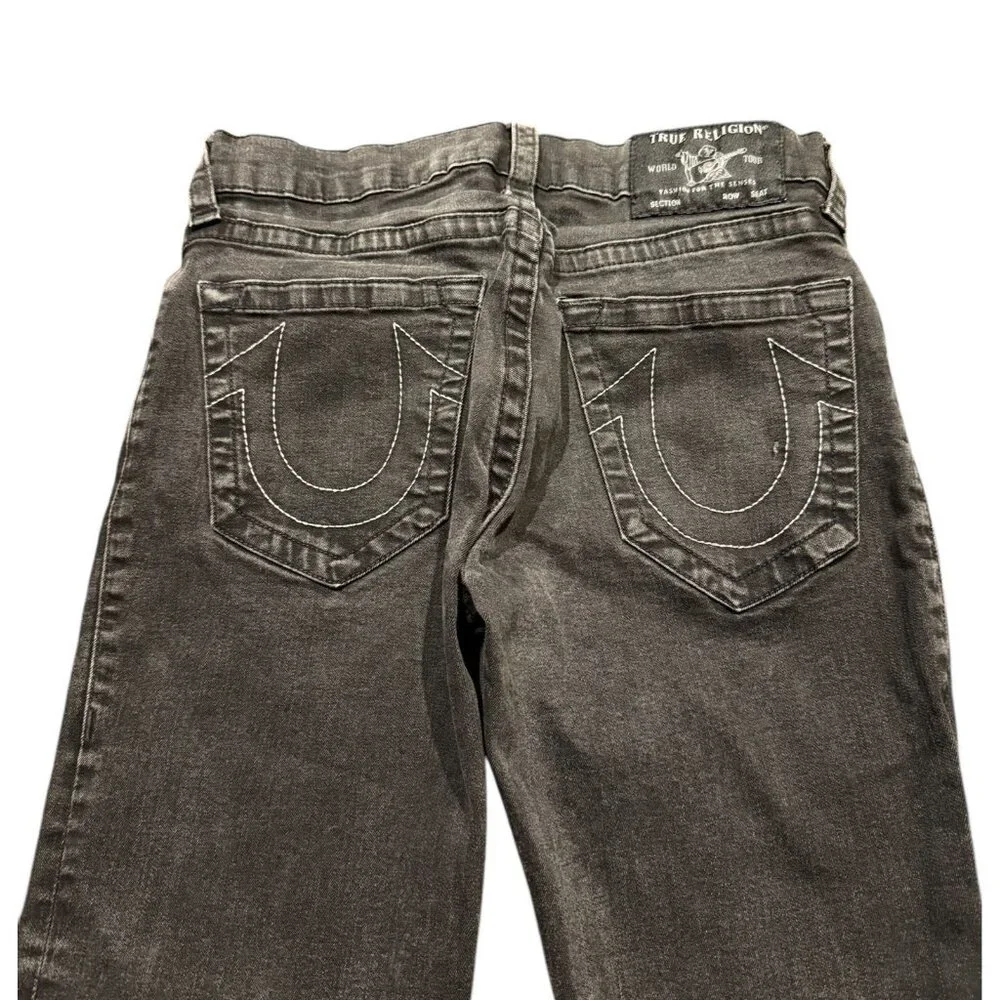 True Religion Relaxed Slim Geno Denim Jeans Mens Black 31x30